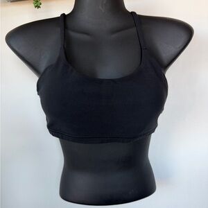 Athleta Transcend Black Scoop Sports Bra S NWOT